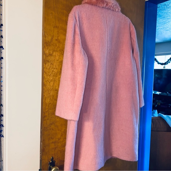 COPY - New Kate Spade Pink Faux Fur Trim Coat - Picture 7 of 7